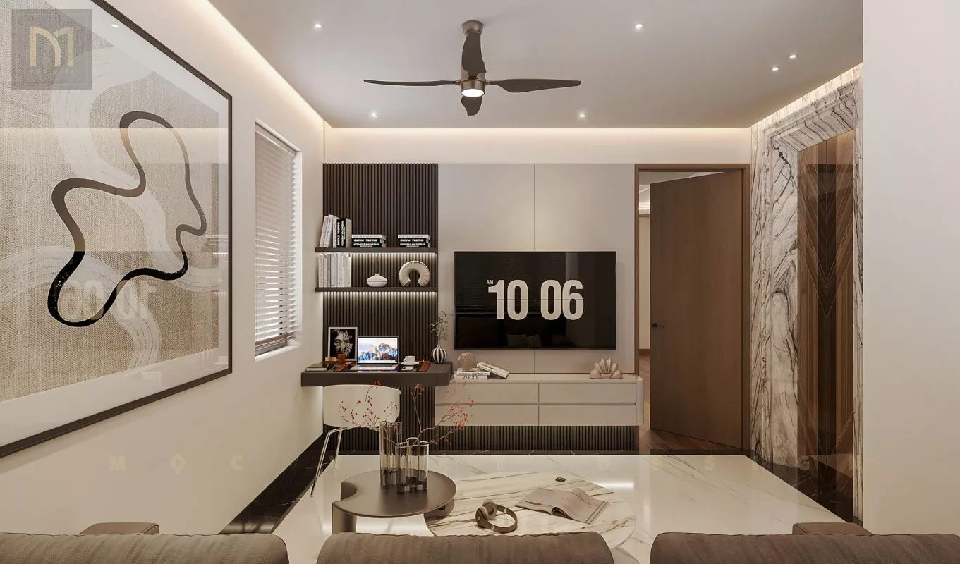 Thiết kế nội thất căn Phố Biển 0909 Khu đô thị Vinhomes Ocean Park3-Hưng Yên – MV.NT.BT 2401