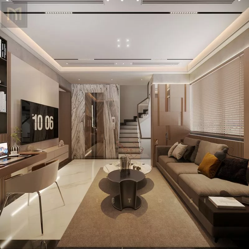 Thiết kế nội thất căn Phố Biển 0909 Khu đô thị Vinhomes Ocean Park3-Hưng Yên – MV.NT.BT 2401