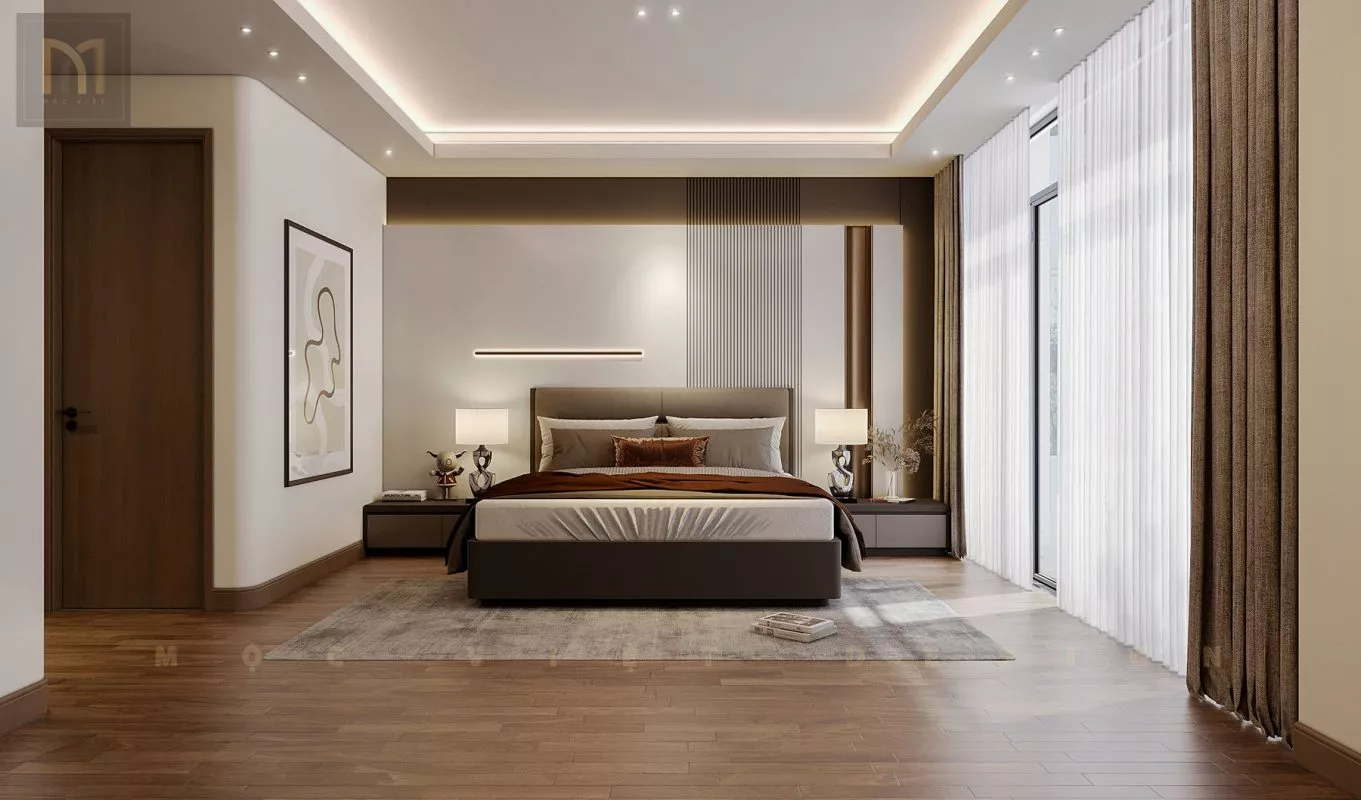 Thiết kế nội thất căn Phố Biển 0909 Khu đô thị Vinhomes Ocean Park3-Hưng Yên – MV.NT.BT 2401