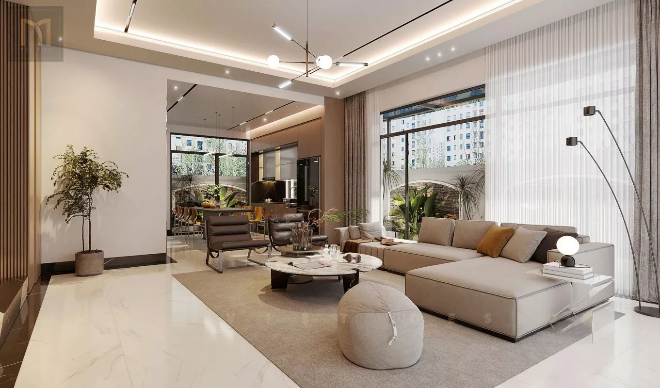 Thiết kế nội thất căn Phố Biển 0909 Khu đô thị Vinhomes Ocean Park3-Hưng Yên – MV.NT.BT 2401