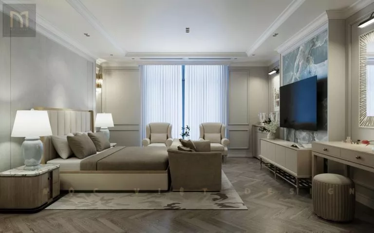 Thiết kế nội thất phòng ngủ cao cấp tại biệt thự liền kề Dịch Vọng Hậu 7 Thiết kế nội thất phòng ngủ cao cấp tại biệt thự liền kề Dịch Vọng Hậu