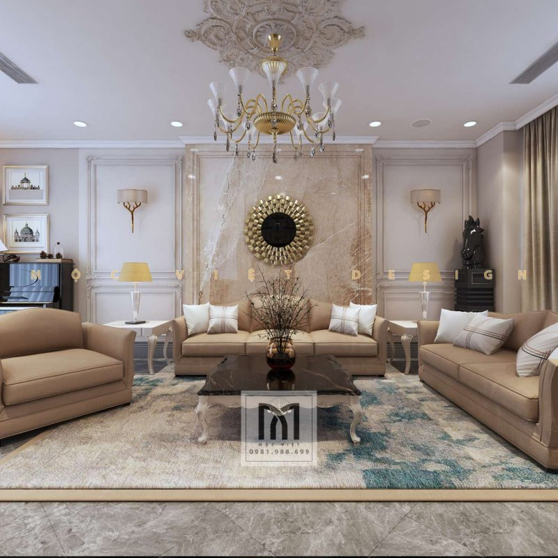 10 mẫu thiết kế nội thất biệt thự hiện đại ở Hà Nội được Mộc Việt Design thực hiện