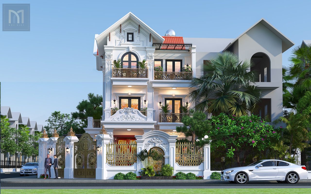 Thiết kế kiến trúc biệt thự tân cổ điển sang trọng, nâng tầm giá trị không gian sống