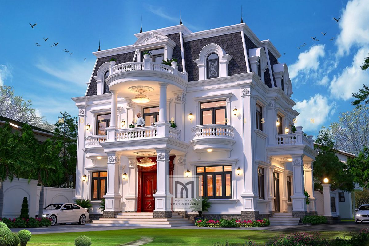 Thiết kế kiến trúc biệt thự tân cổ điển sang trọng, nâng tầm giá trị không gian sống