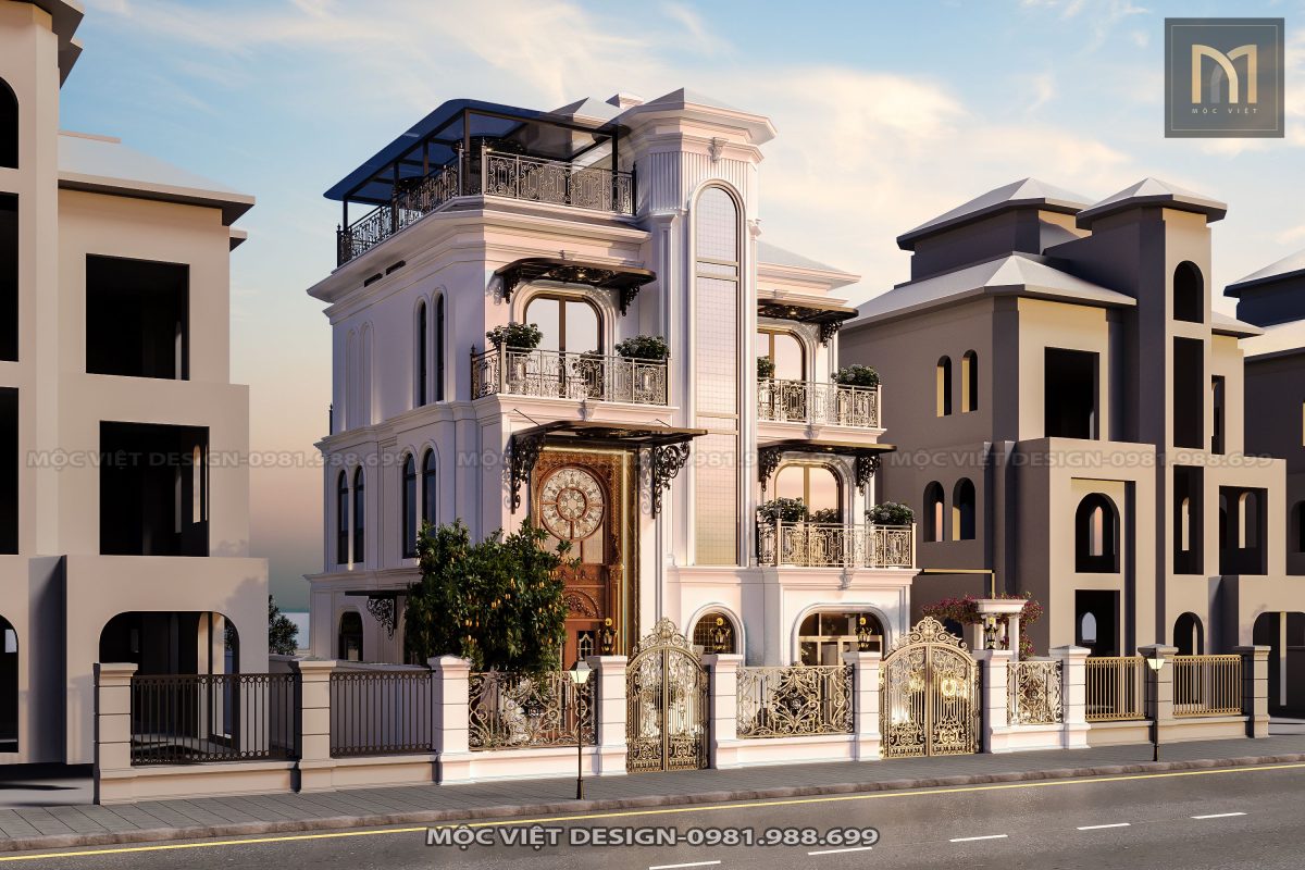 Thiết kế kiến trúc biệt thự tân cổ điển sang trọng, nâng tầm giá trị không gian sống