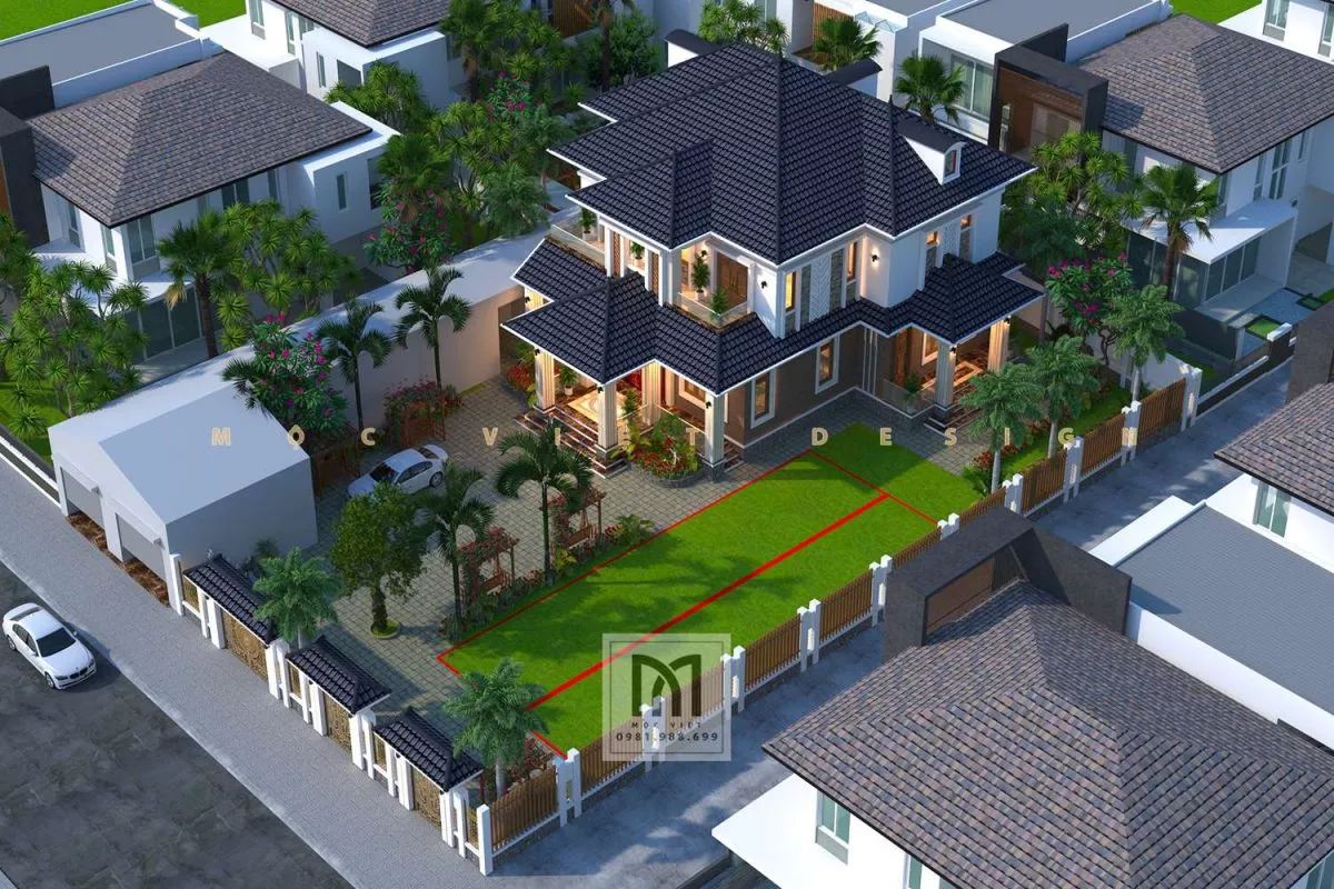 Mẫu kiến trúc biệt thự hiện đại đẹp, thiết kế độc đáo, sang trọng