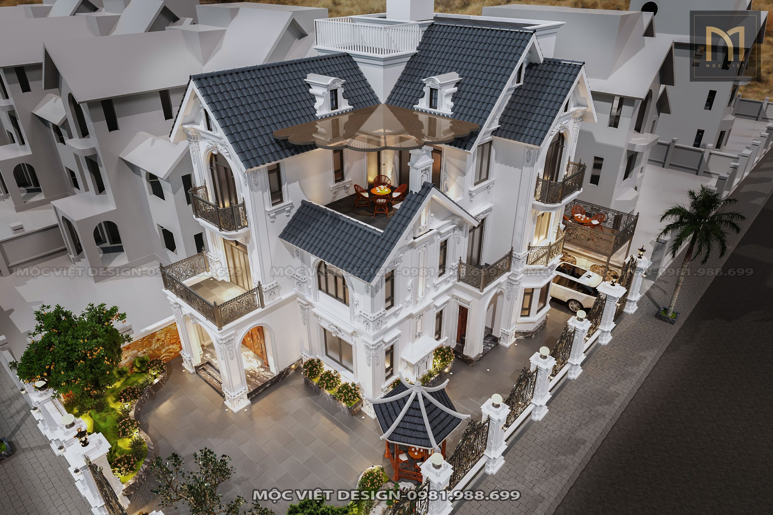 Thiết kế cải tạo kiến trúc biệt thự Geleximco - MV.KT.BT 2302