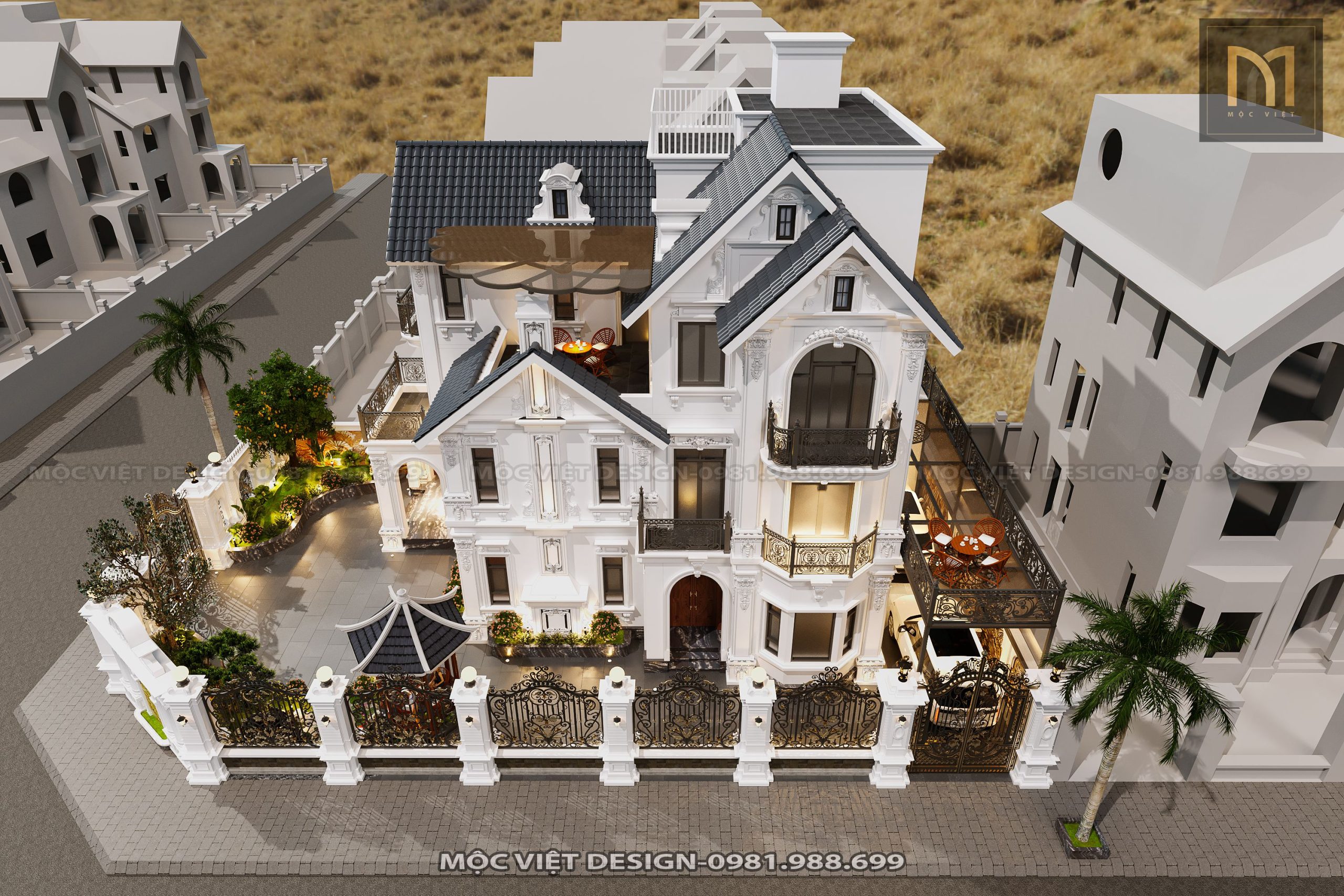 Thiết kế cải tạo kiến trúc biệt thự Geleximco - MV.KT.BT 2302