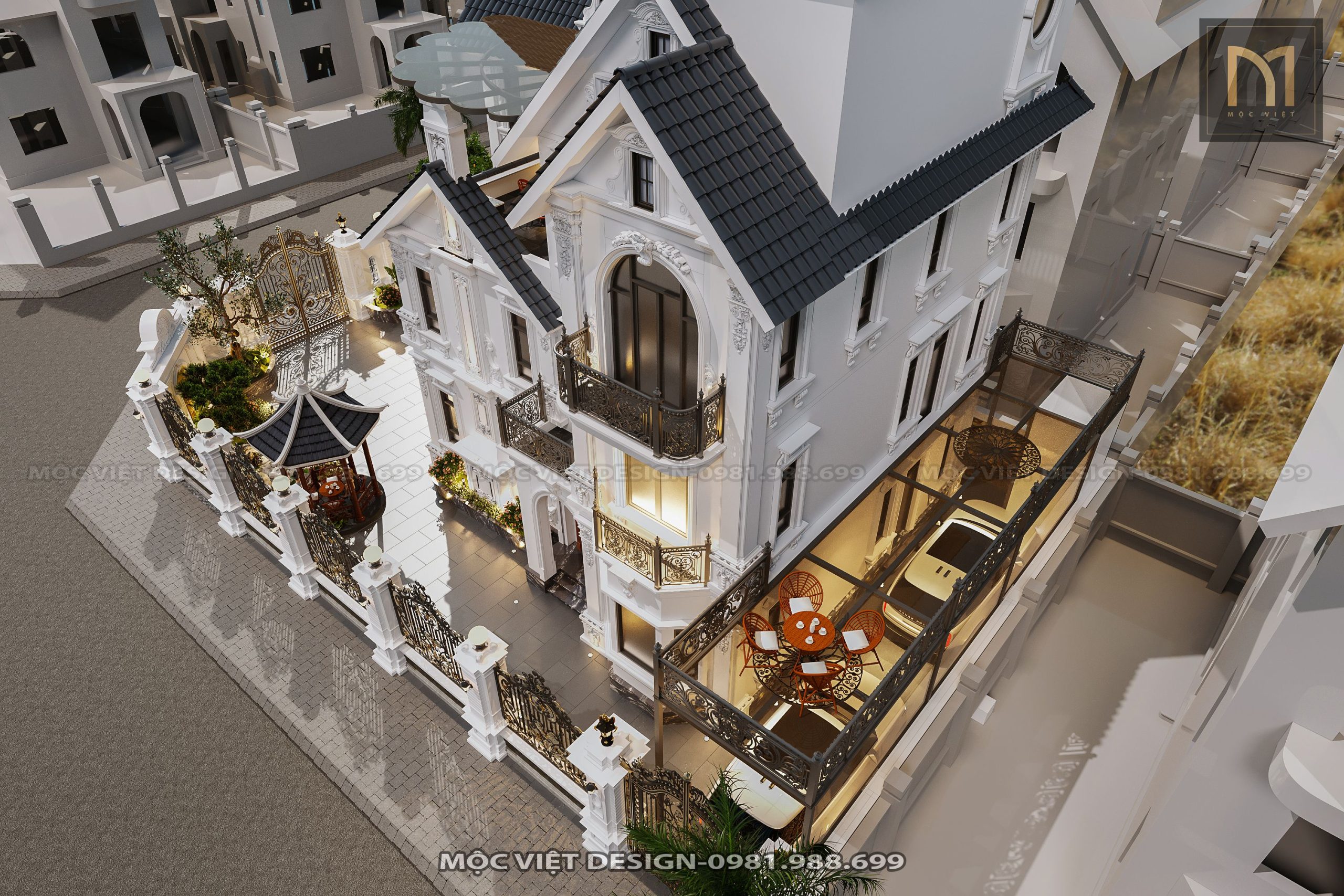 Thiết kế cải tạo kiến trúc biệt thự Geleximco - MV.KT.BT 2302