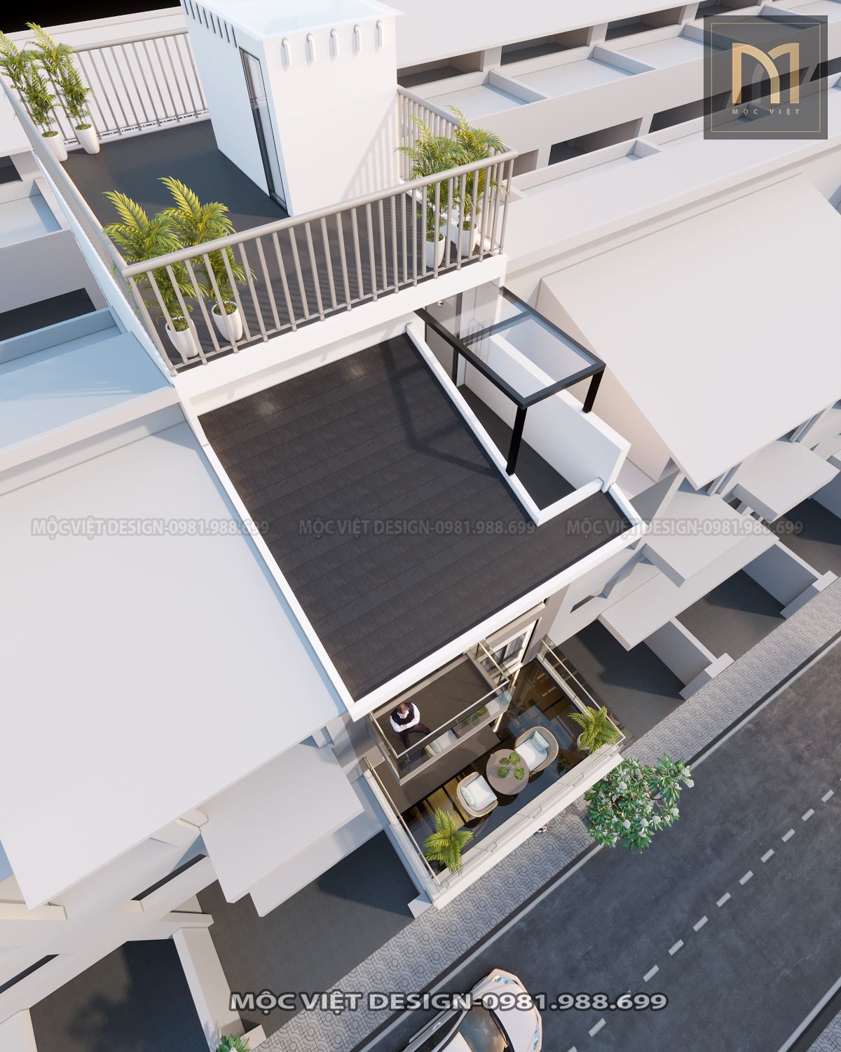 Thiết kế cải tạo kiến trúc biệt thự liền kề Xuân Phương - MV.KT.BT 2201