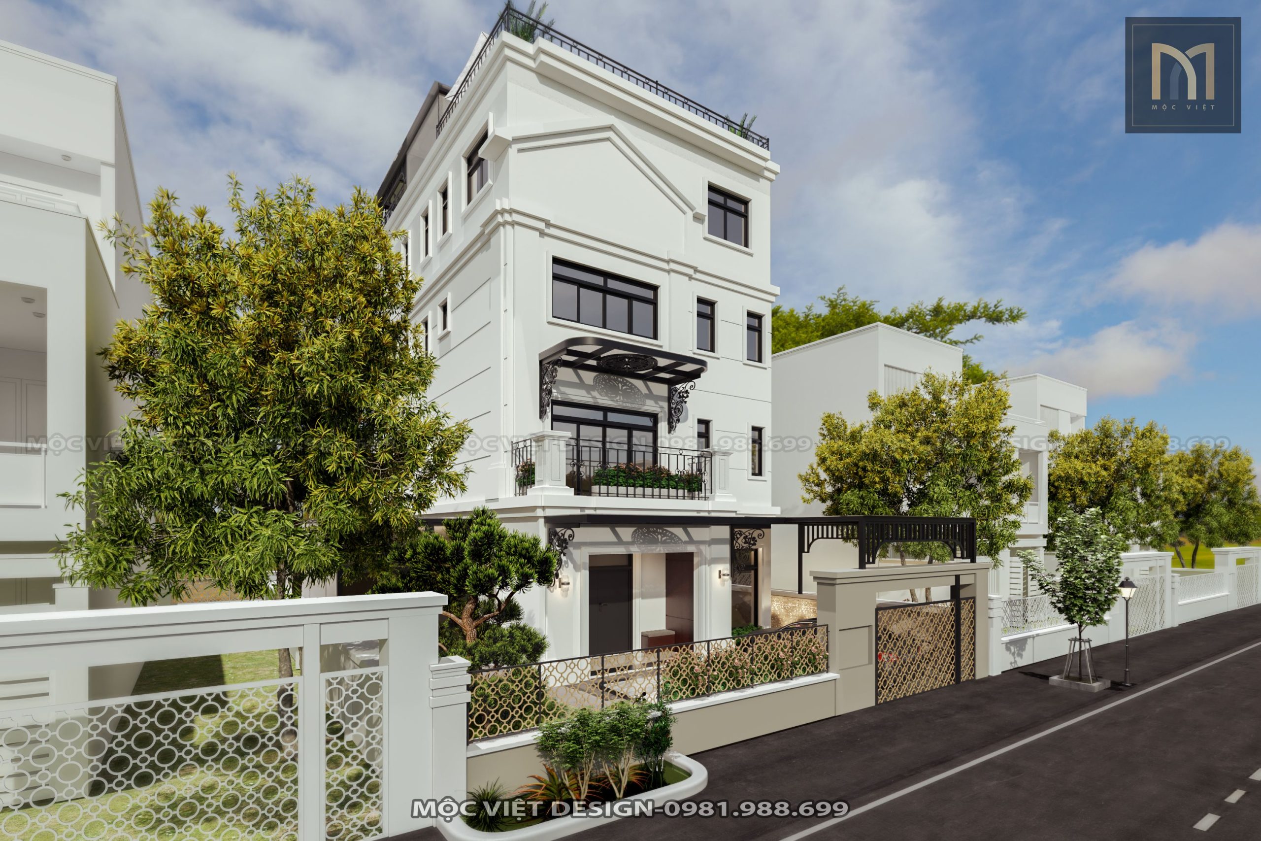 Thiết kế kiến trúc biệt thự Vinhomes Ocean Park 1 Hưng Yên - MV.KT.BT 2304