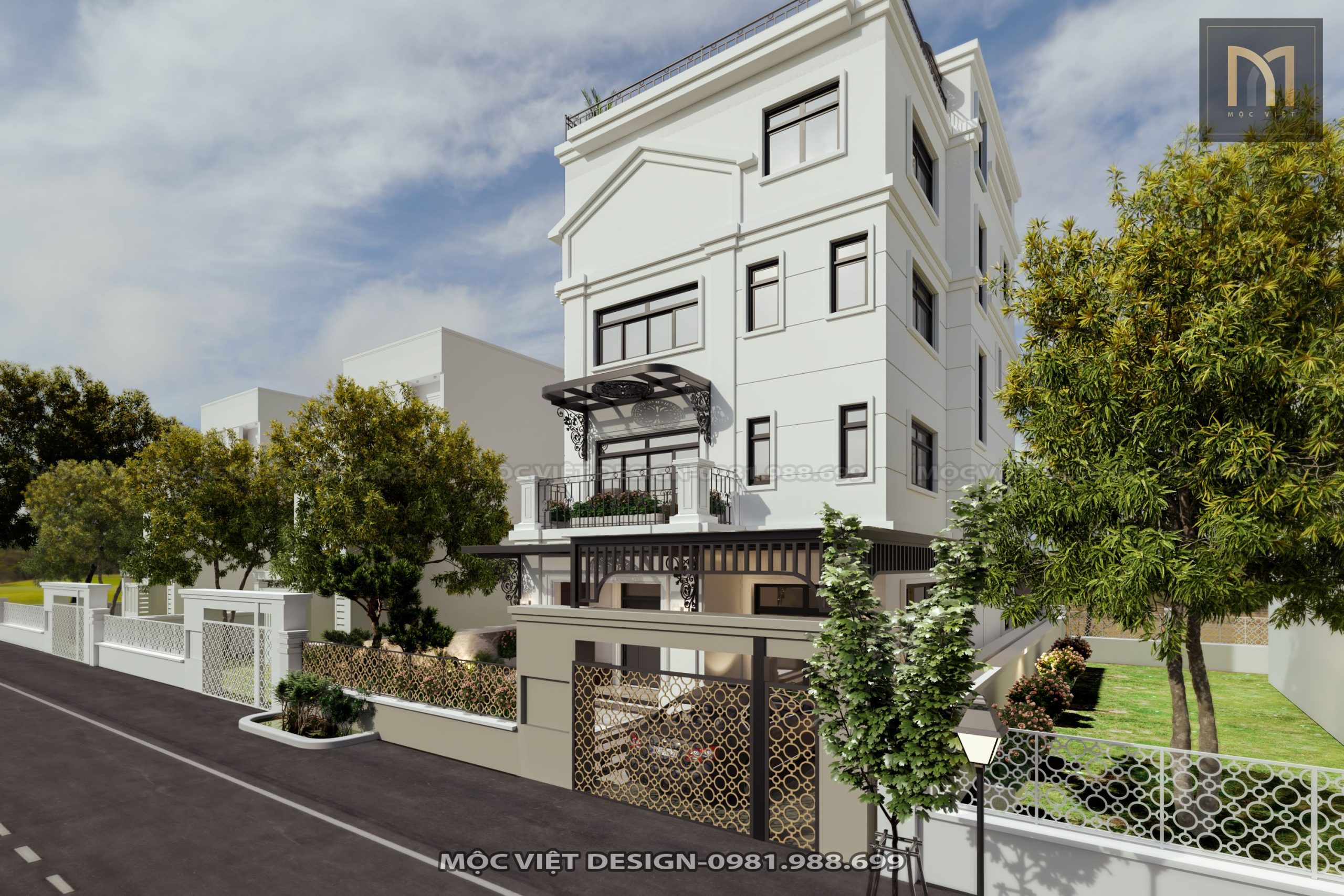 Thiết kế kiến trúc biệt thự Vinhomes Ocean Park 1 Hưng Yên - MV.KT.BT 2304