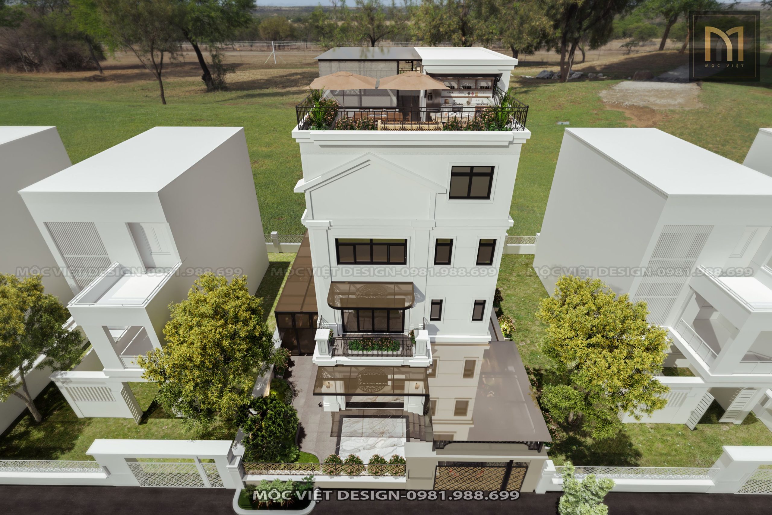 Thiết kế kiến trúc biệt thự Vinhomes Ocean Park 1 Hưng Yên - MV.KT.BT 2304