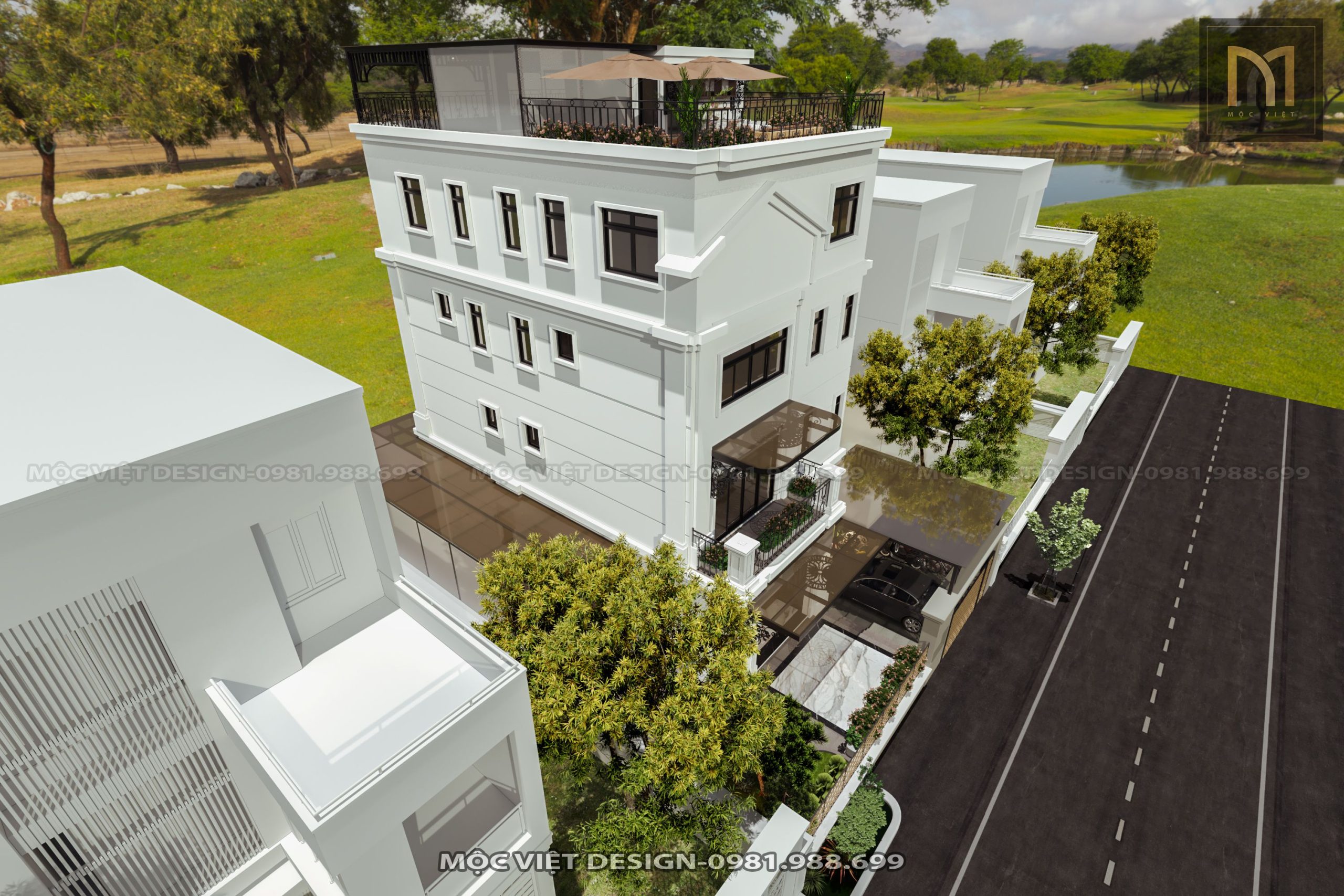 Thiết kế kiến trúc biệt thự Vinhomes Ocean Park 1 Hưng Yên - MV.KT.BT 2304