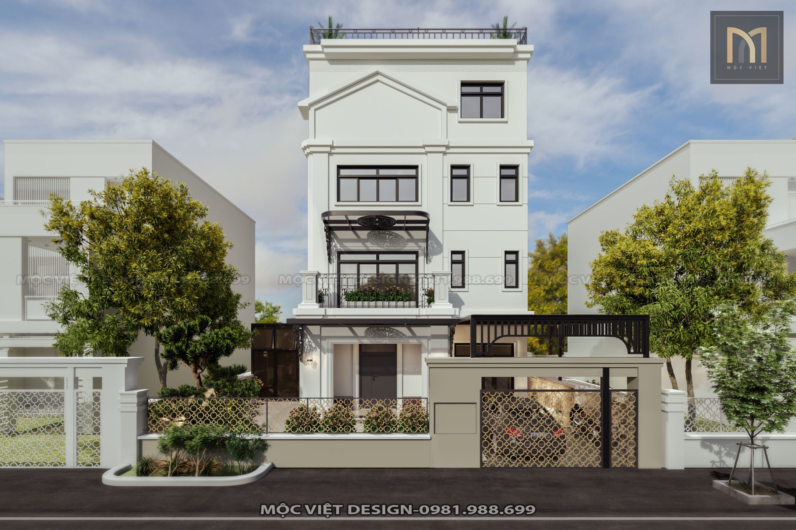 Thiết kế kiến trúc biệt thự Vinhomes Ocean Park 1 Hưng Yên - MV.KT.BT 2304