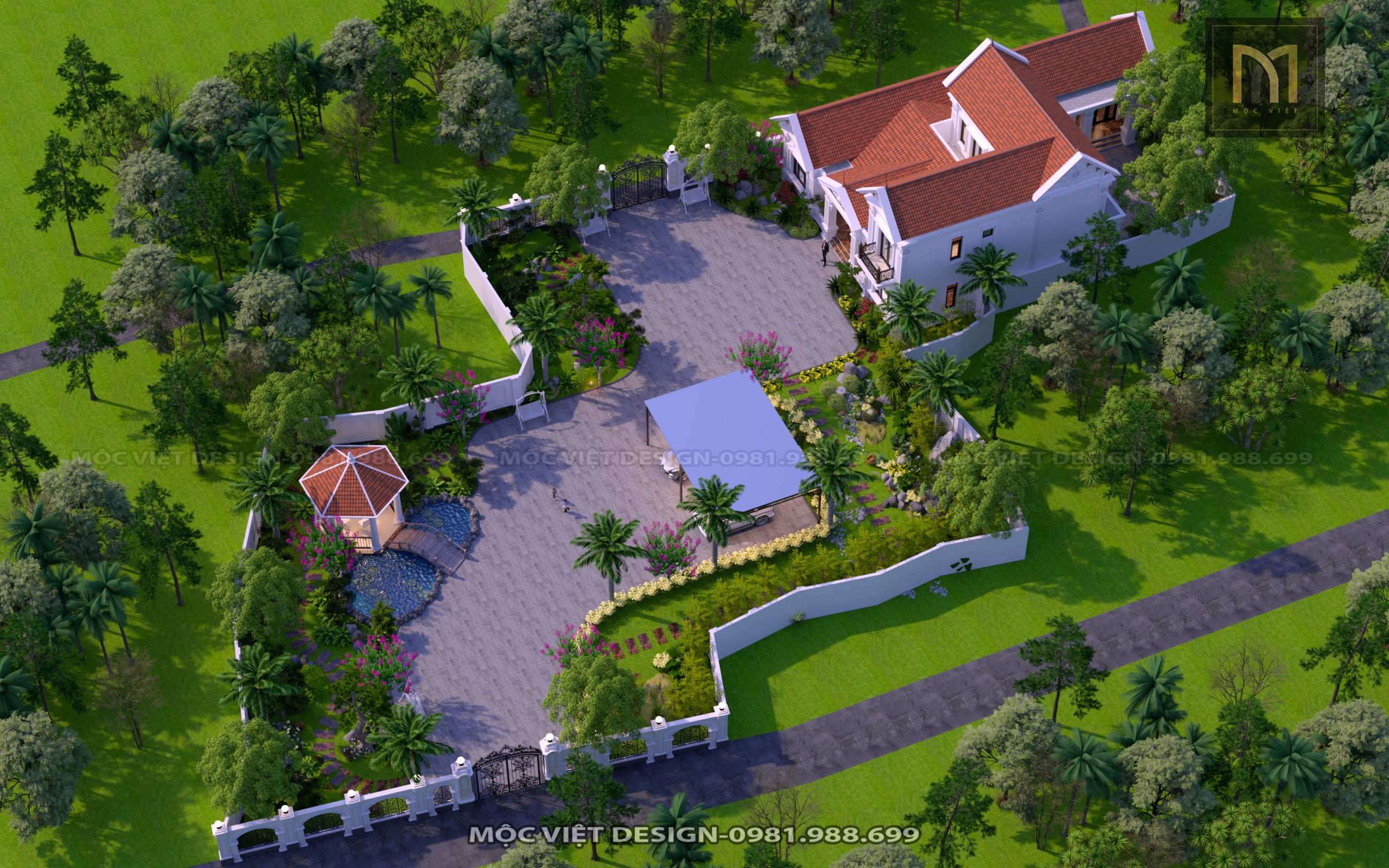 Thiết kế kiến trúc biệt thự Ninh Bình - MV.KT.BT 2303