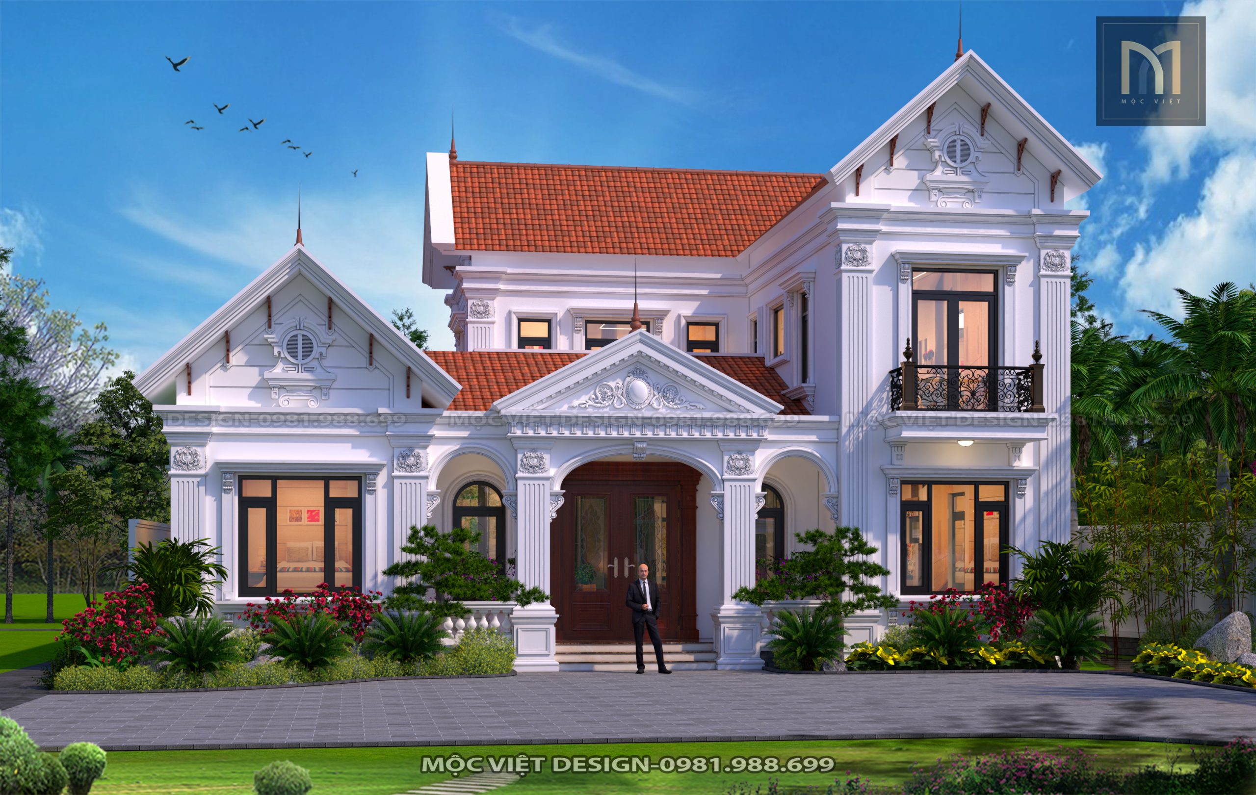 Thiết kế kiến trúc biệt thự Ninh Bình - MV.KT.BT 2303