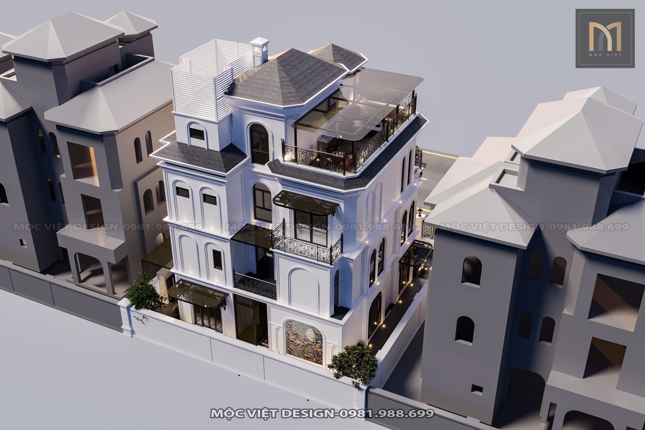 Thiết kế kiến trúc biệt thự Ninh Bình - MV.KT.BT 2304