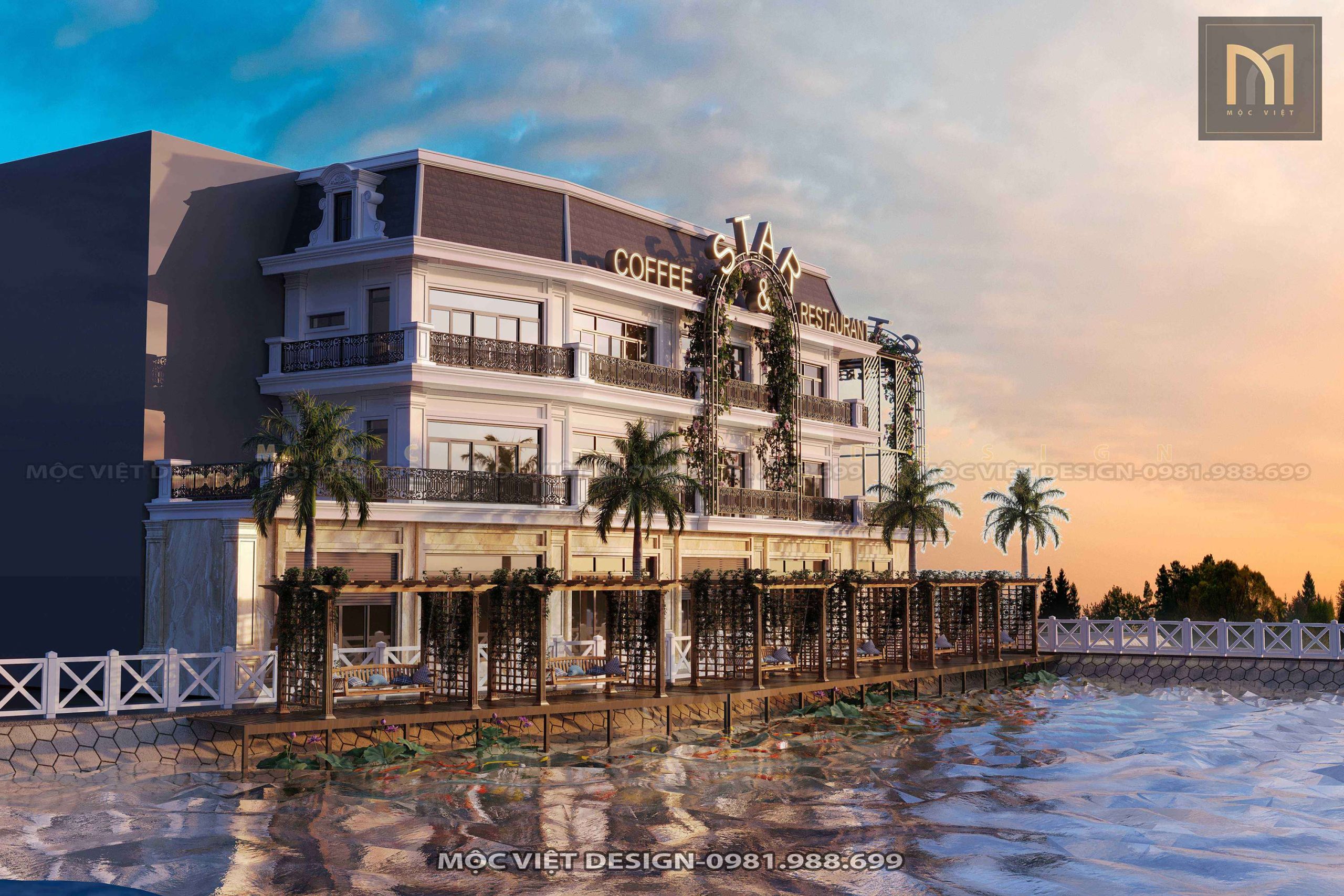 Thiết kế kiến trúc nhà hàng Bắc Ninh 4 Thiết kế kiến trúc nhà hàng Bắc Ninh