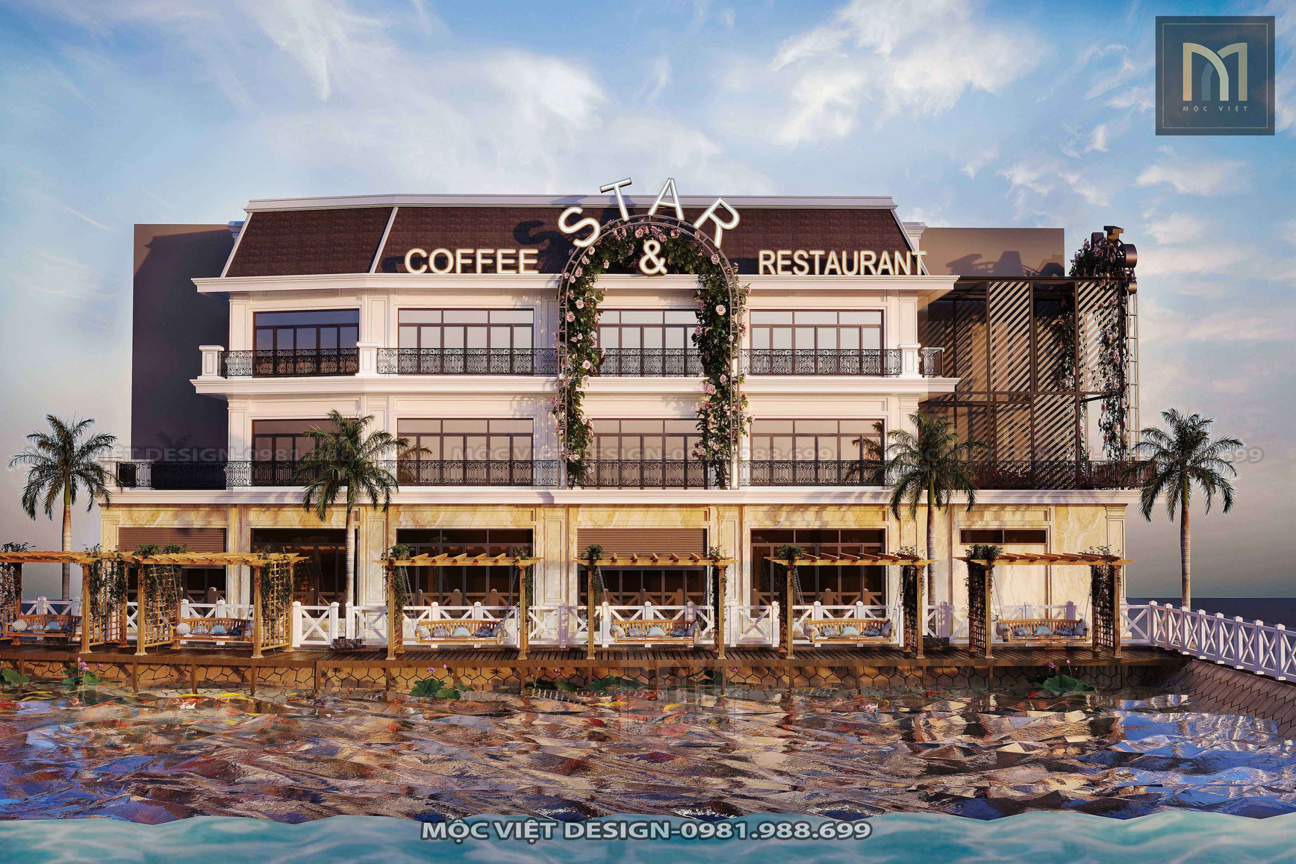 Thiết kế kiến trúc nhà hàng Bắc Ninh 5 Thiết kế kiến trúc nhà hàng Bắc Ninh