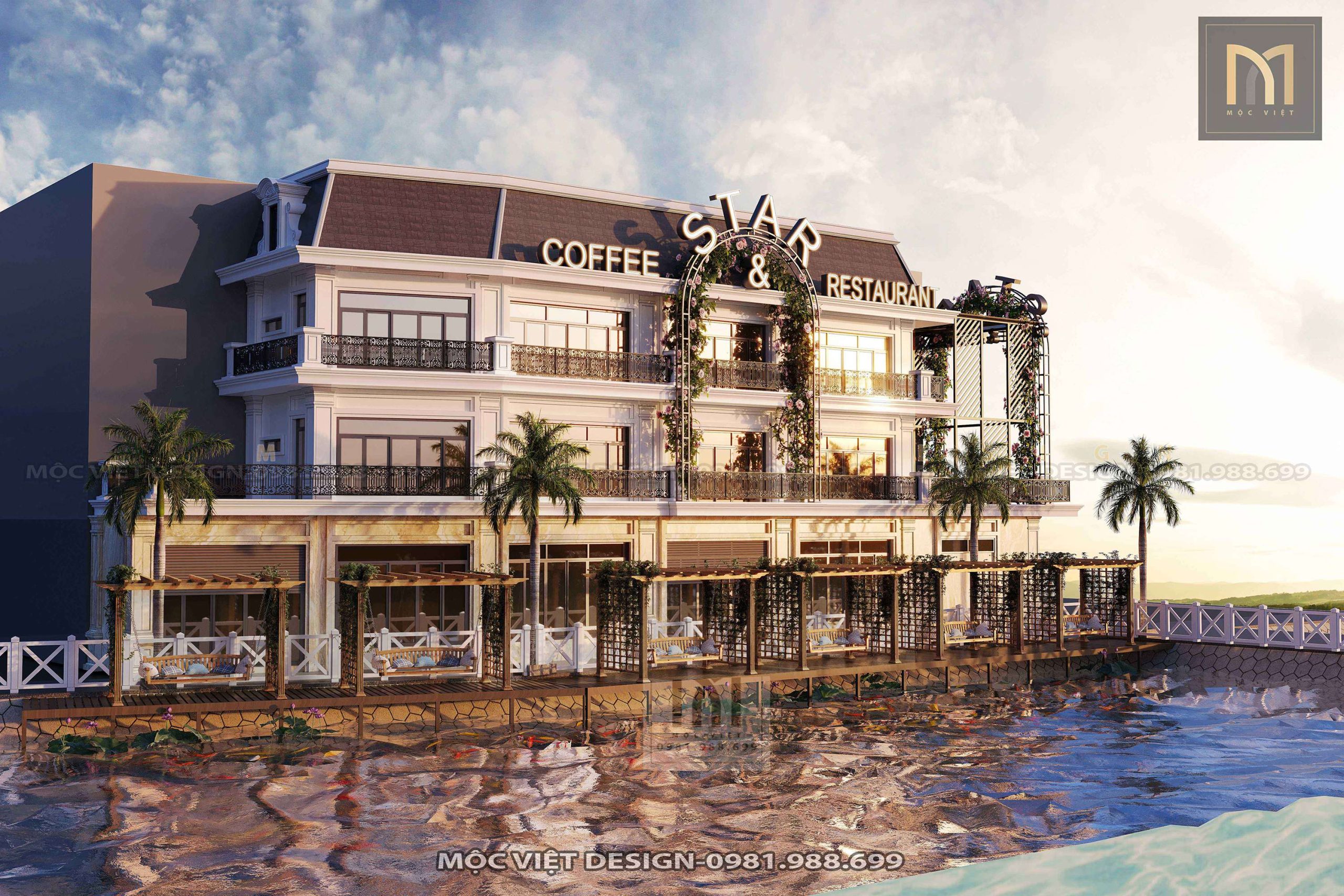 Thiết kế kiến trúc nhà hàng Bắc Ninh 6 Thiết kế kiến trúc nhà hàng Bắc Ninh