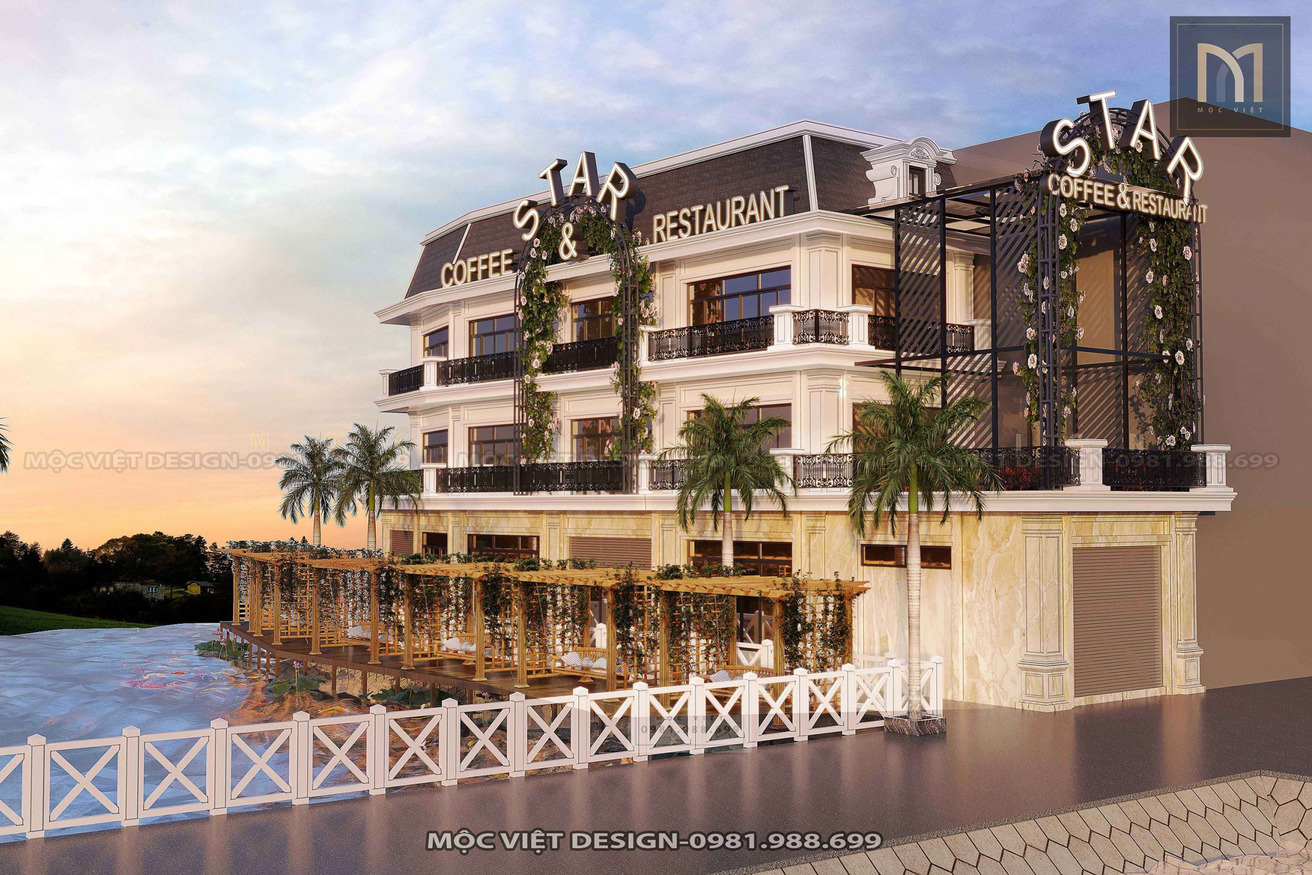 Thiết kế kiến trúc nhà hàng Bắc Ninh 7 Thiết kế kiến trúc nhà hàng Bắc Ninh