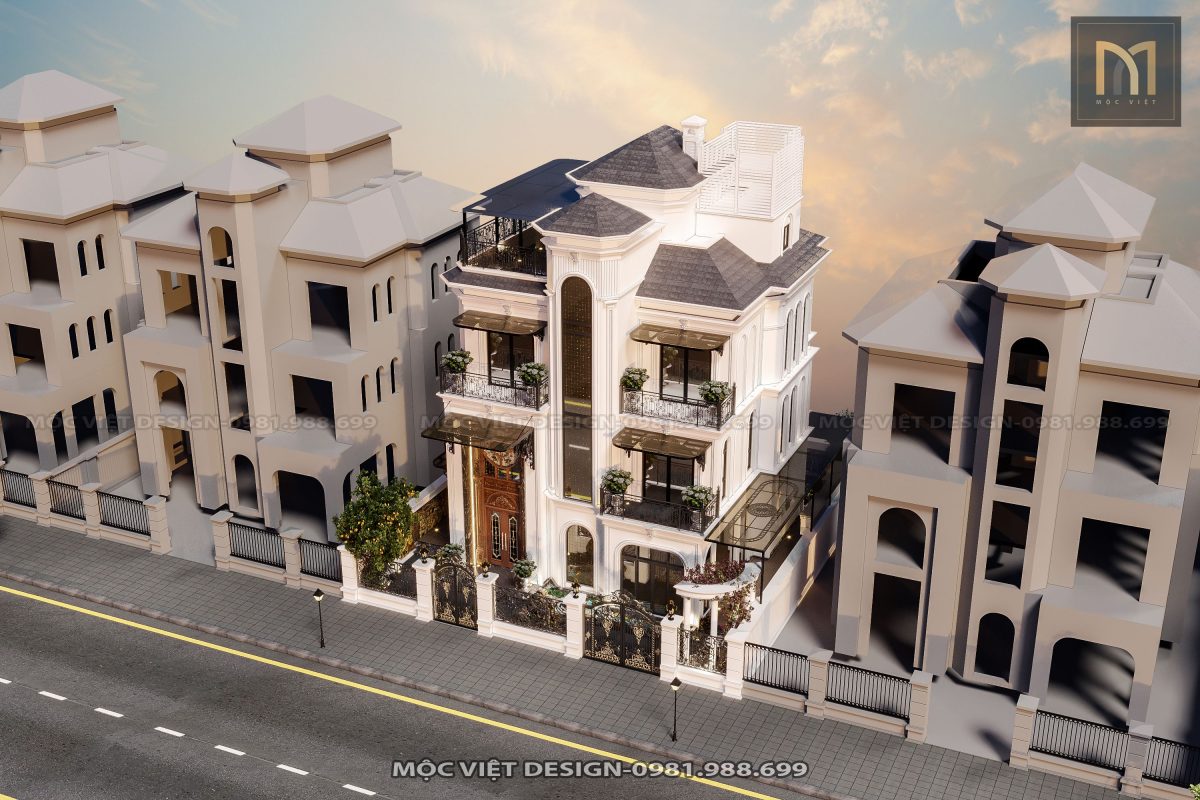  mẫu kiến trúc nhà phố từ 5 đến 7 tầng có thang máy