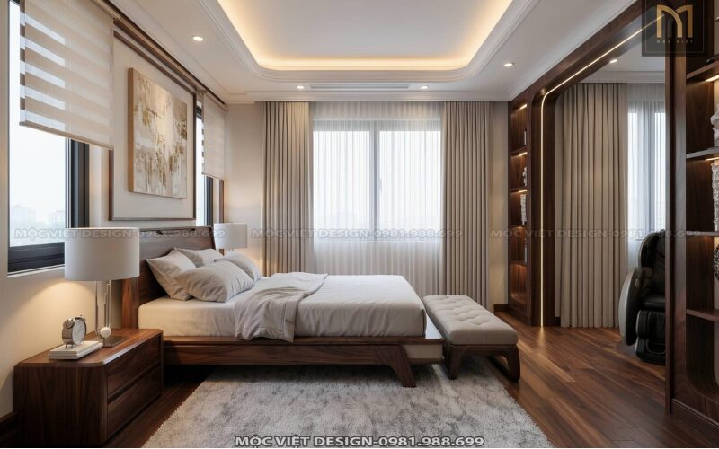 Giường ngủ gỗ óc chó: mẫu đẹp, giá và cách chọn 2 giuong ngu go oc cho 3