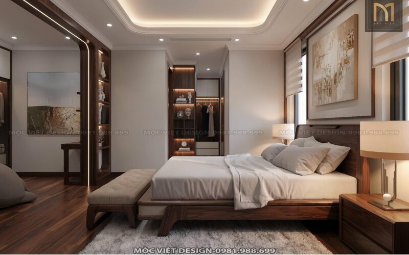 Giường ngủ gỗ óc chó: mẫu đẹp, giá và cách chọn 1 giuong ngu go oc cho 4
