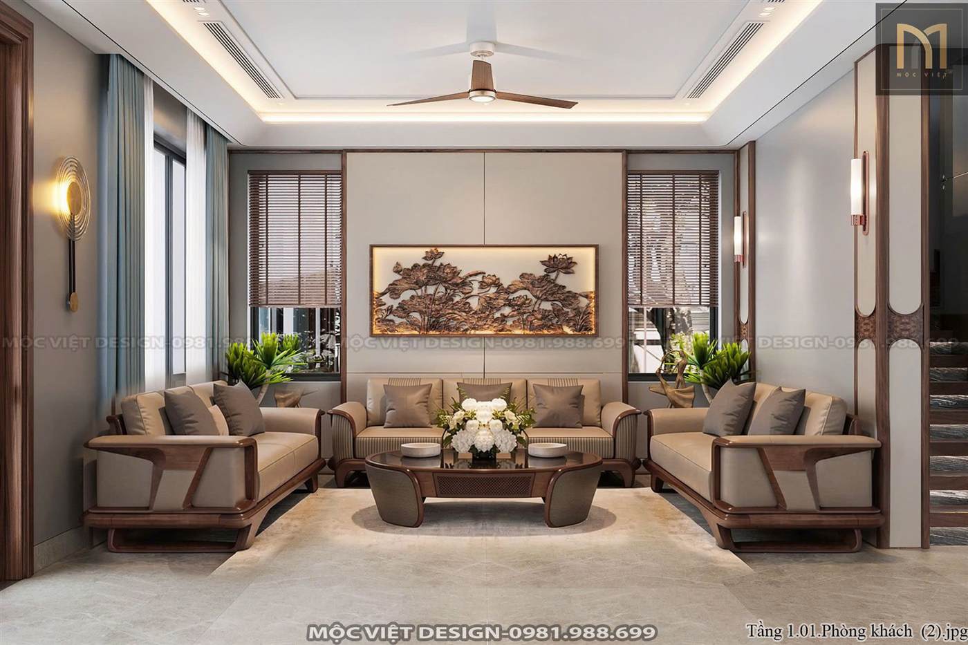 Nội thất tủ bếp gỗ óc chó Mộc Việt thi công thực tế