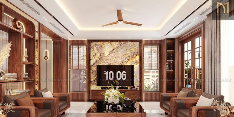 Nội thất penthouse gỗ óc chó sang trọng, đẳng cấp 4 noi that penthouse go oc cho