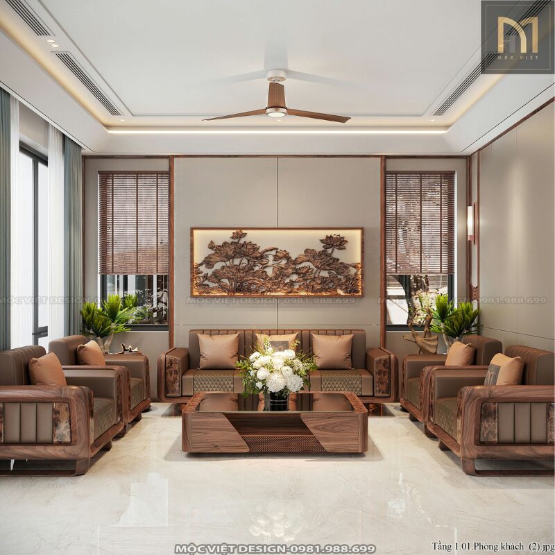 50 + Mẫu nội thất penthouse gỗ óc chó sang trọng, tinh tế và khác biệt 3 mẫu nội thất penthouse gỗ óc chó