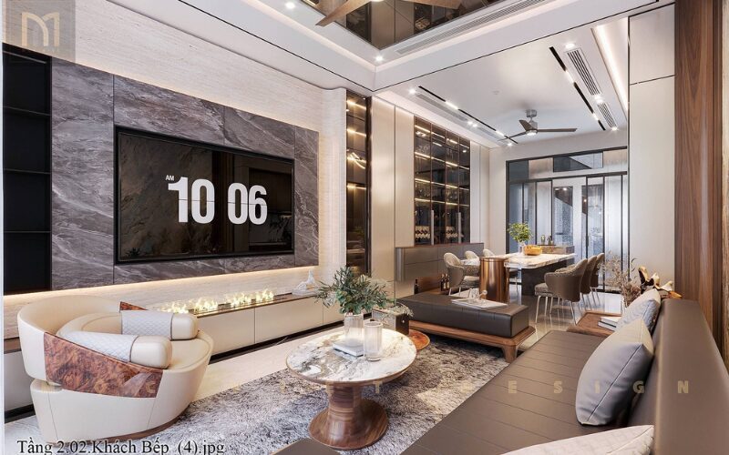 50 + Mẫu nội thất penthouse gỗ óc chó sang trọng, tinh tế và khác biệt 6 mẫu nội thất penthouse gỗ óc chó