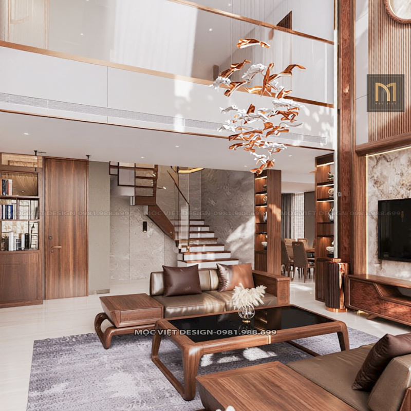 Mẫu thiết kế penthouse thông tầng