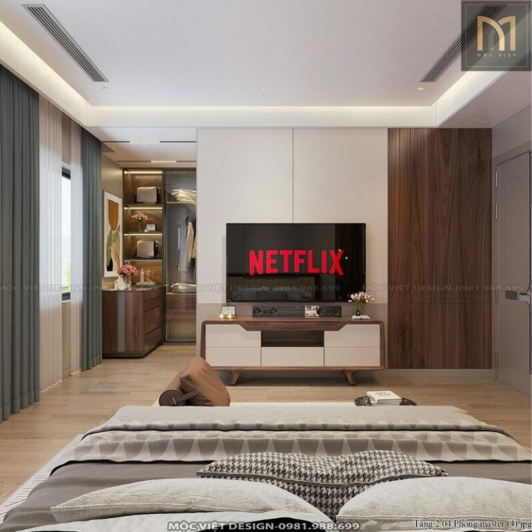 thi công nội thất duplex gỗ óc chó