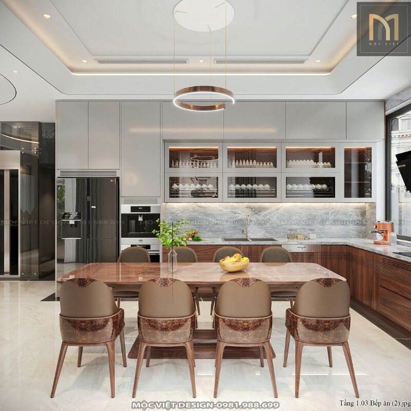 Thiết kế nội thất penthouse gỗ óc chó sang trọng, độc bản 2 thiết kế nội thất penthouse gỗ óc chó