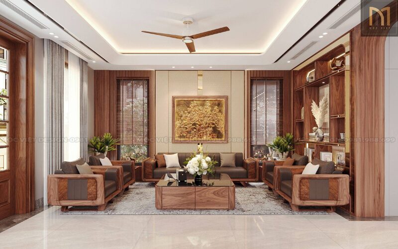 Thiết kế nội thất penthouse gỗ óc chó sang trọng, độc bản 3 thiết kế nội thất penthouse gỗ óc chó
