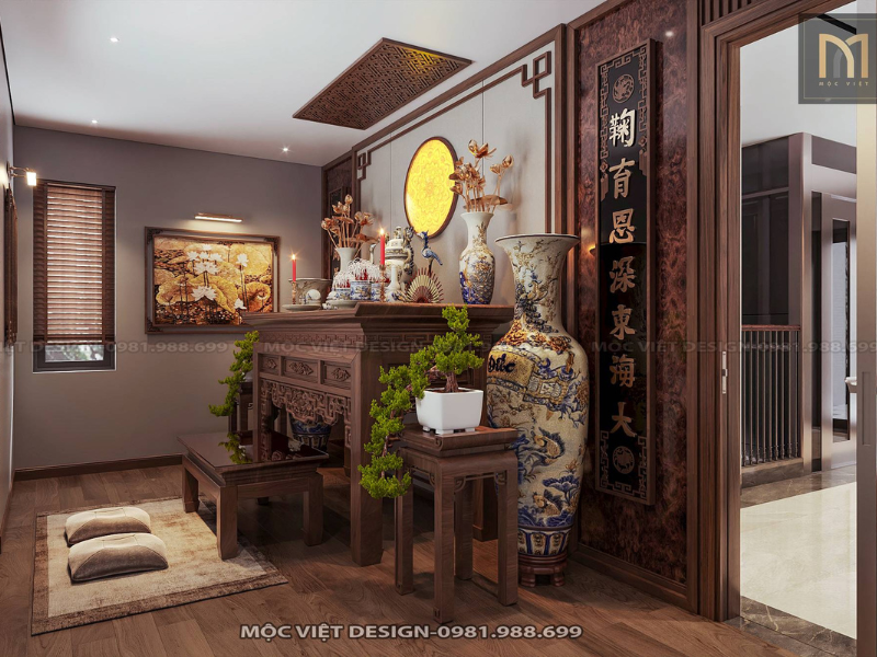 Thiết kế nội thất penthouse gỗ óc chó