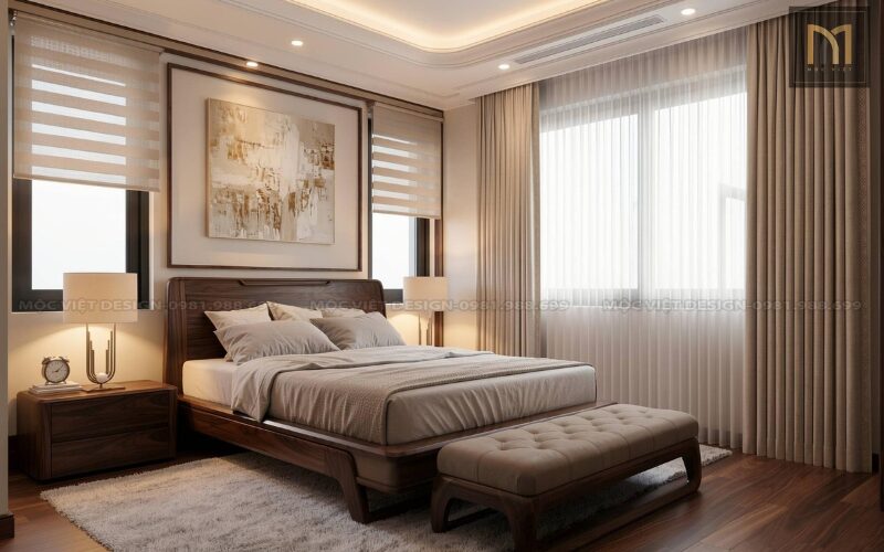 Thiết kế nội thất penthouse gỗ óc chó sang trọng, độc bản 6 thiết kế nội thất penthouse gỗ óc chó