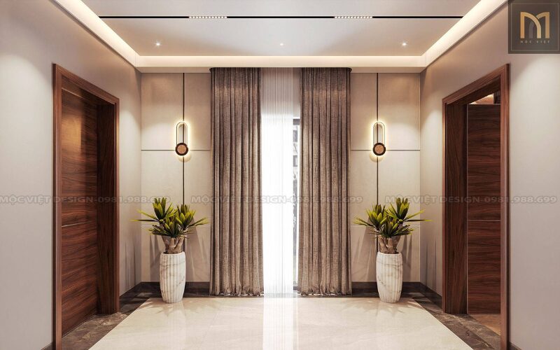 Thiết kế nội thất villa gỗ óc chó sang trọng, tinh tế 2 thiết kế nội thất villa gỗ óc chó