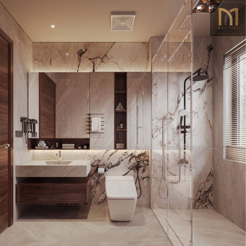Thiết kế nội thất villa gỗ óc chó sang trọng, tinh tế 5 thiết kế nội thất villa gỗ óc chó
